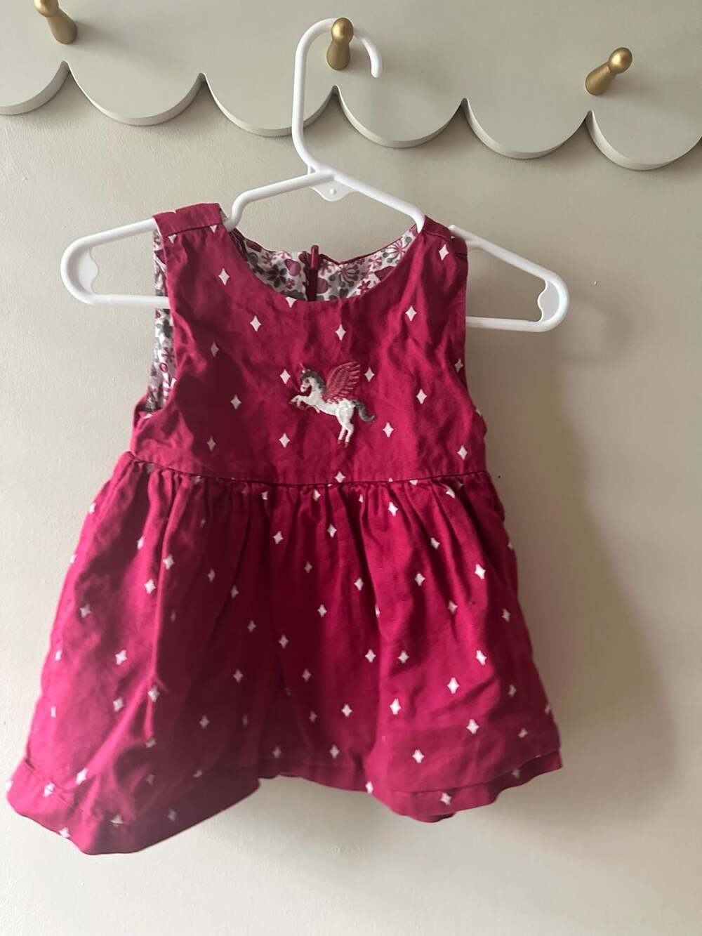 Kite organic cotton  unicorn dress 3-6 month